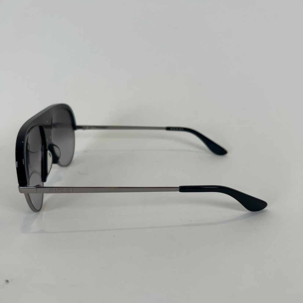 Gucci Gold 'GG' Stone Aviator Sunglasses