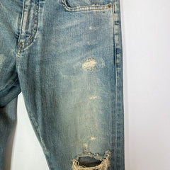 Saint Laurent FW14 D02 Crash Denim Jeans