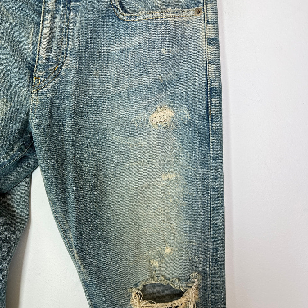 Saint Laurent FW14 D02 Crash Denim Jeans