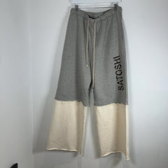 Satoshi Nakamoto Double Layer Studded Gemstone Logo Sweatpants
