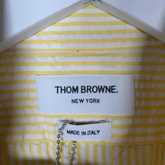 Thom Browne Yellow Gingham Shortsleeve Shirt
