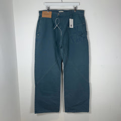 JW Anderson Blue 'Twisted' Workwear Canvas Pants