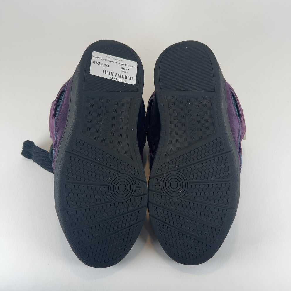 Lanvin 'Curb' Suede Low-Top Sneakers