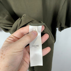 Celine Green Spell Out Logo T-Shirt