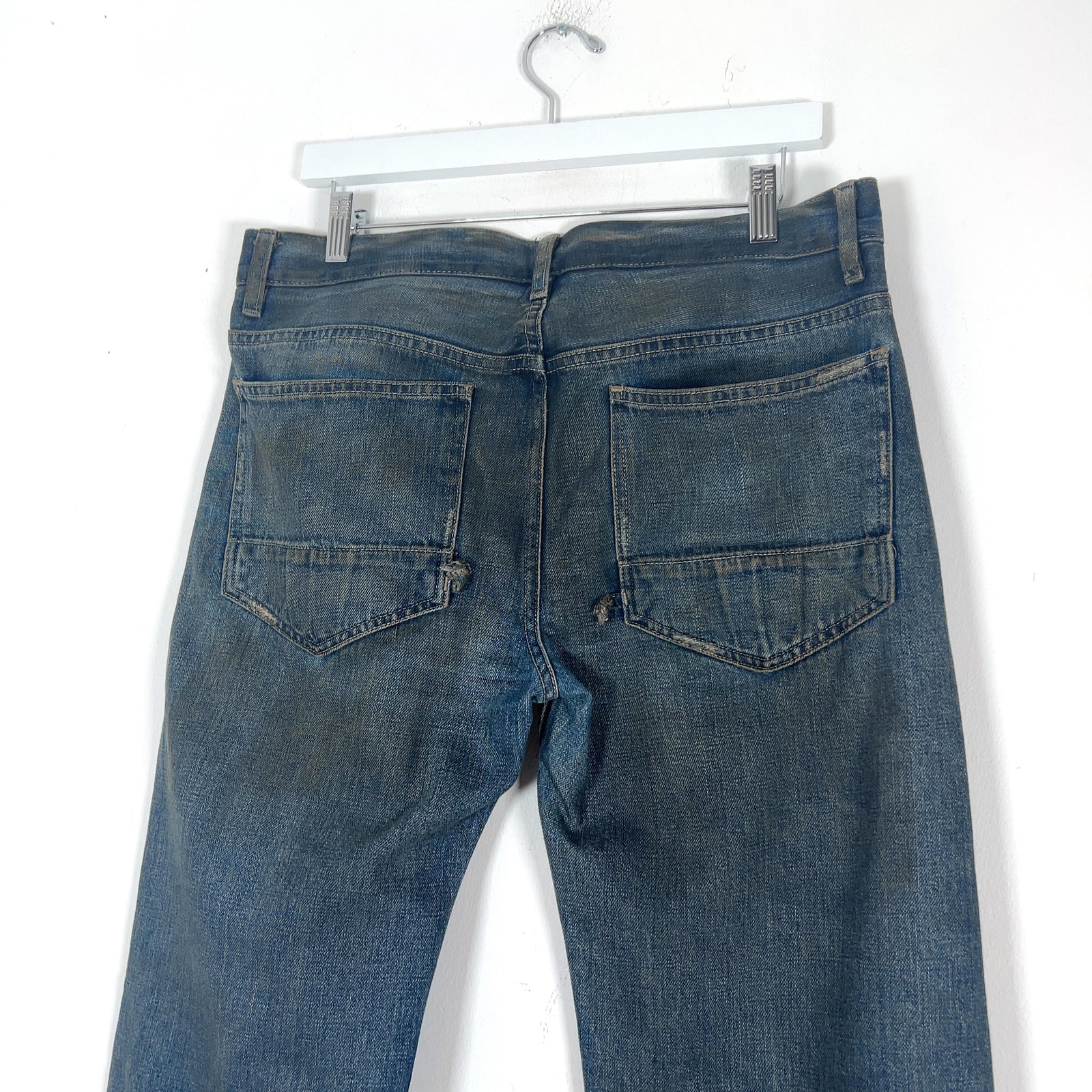 Rick Owens Slab Oil Stain Blue Jeans