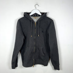 Burberry Check Charcoal Zip Up Hoodie