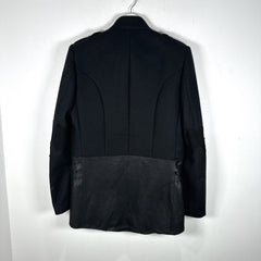 Number (N)ine AW06 'NOIR' Black Leather Hybrid Wool Napoleon Jacket Size 2