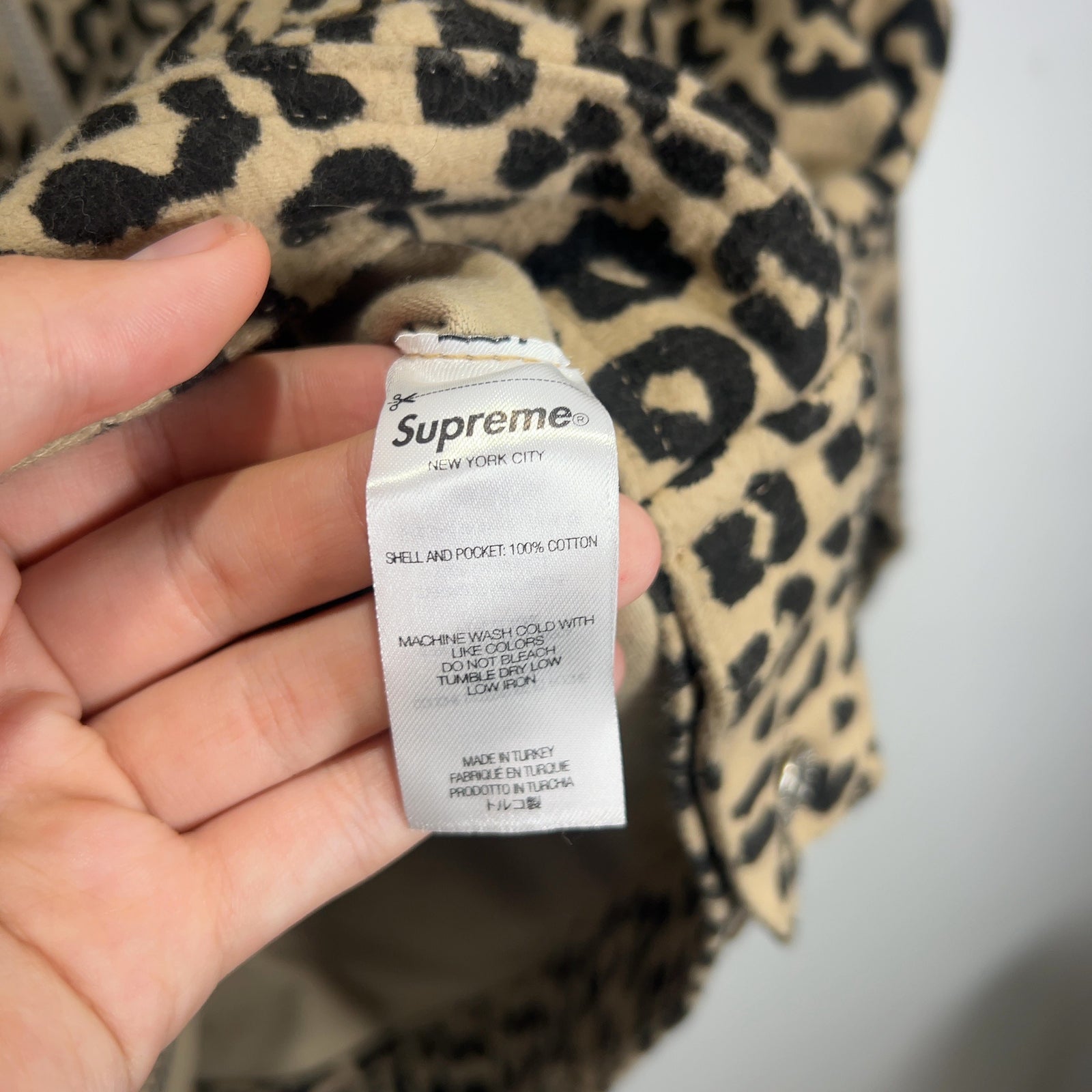 Supreme Leopard Zip-Up Work Light Jacket