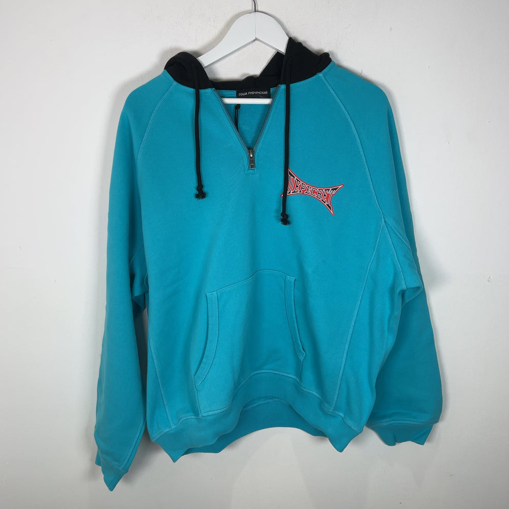 Gosha Rubchinskiy Graphic Logo Quarter Zip Hoodie
