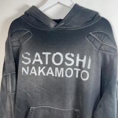 Satoshi Nakamoto Enduro Padded Spell Out Logo Hoodie