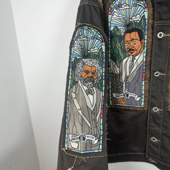 Who Decides War x Barriers Monument Embroidered Denim Jacket