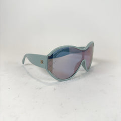 Chanel Reflective Round Shield Sunglasses