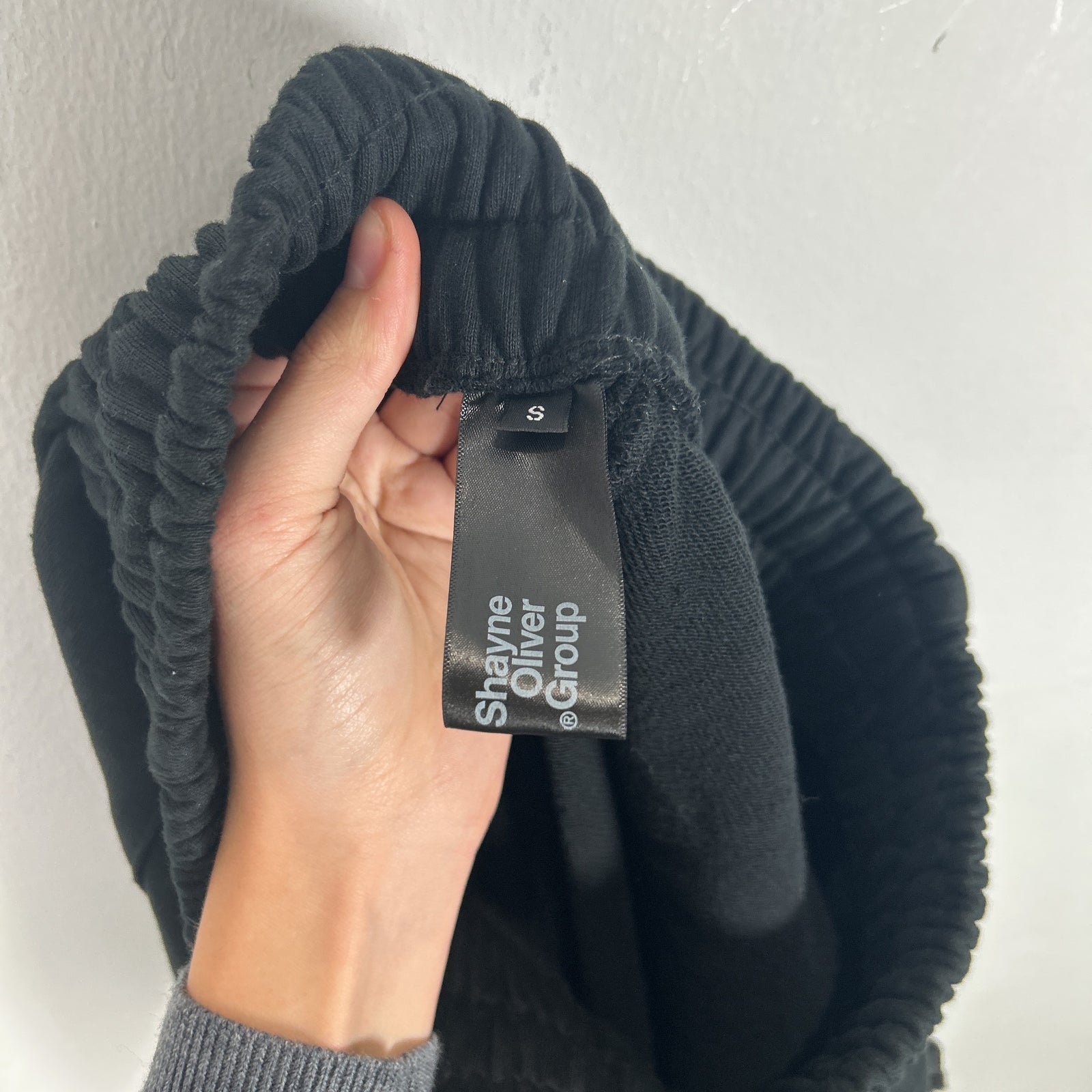 Anonymous Club Black Embroidered Logo Oversized Sweatpants Size S