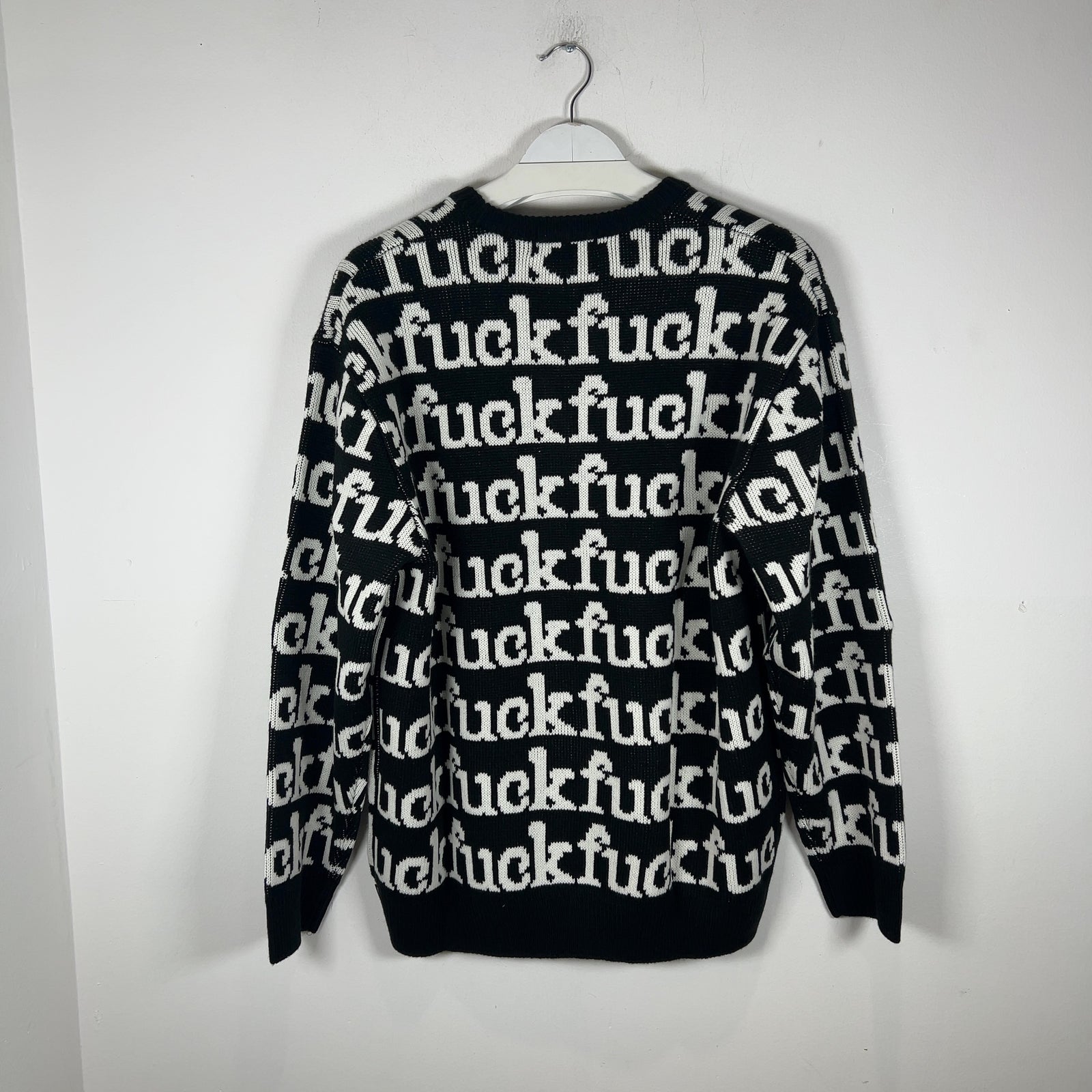 Supreme All Over 'Fuck' Knit Sweater