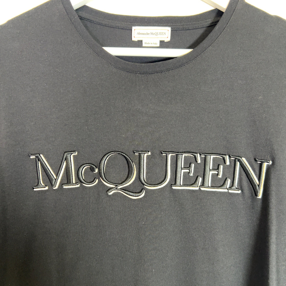 Alexander McQueen Embroidered Spell-Out Logo T-Shirt