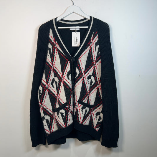 Marine Serre Argyle Knit Cardigan SizeM