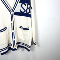 Sandro S84 Logo Button-Up Sweater