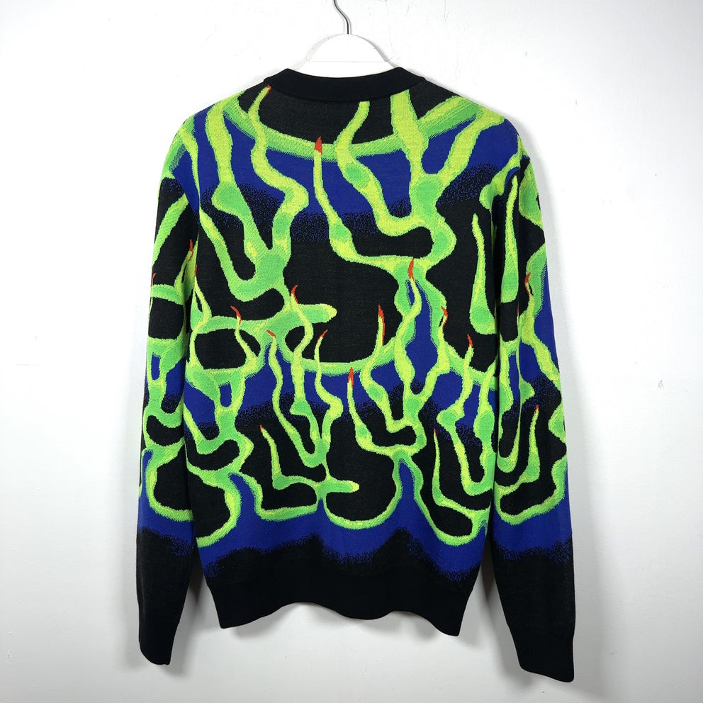 Louis Vuitton Intarisia Flame Jacquard Knit Sweater