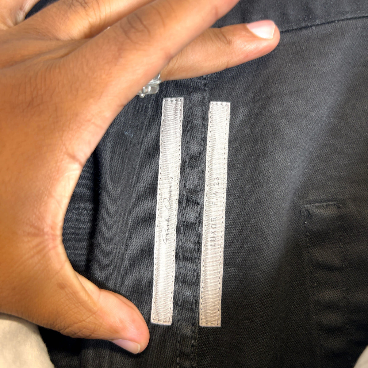 Rick Owens FW23 Moleskin Geth Wide-Cut Jeans