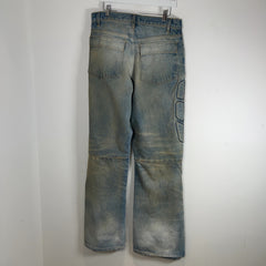 Satoshi Nakamoto Enduro Padded Distressed Lightwash Jeans