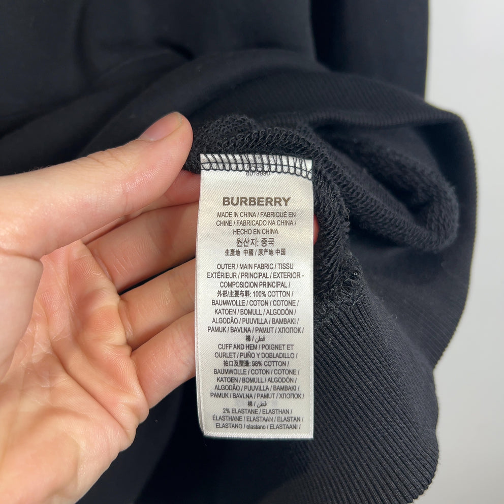 Burberry Spell Out Embroidered Logo Hoodie