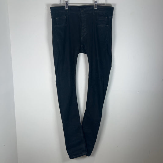 Rick Owens Waxed 'Detroit Cut' Denim Jeans