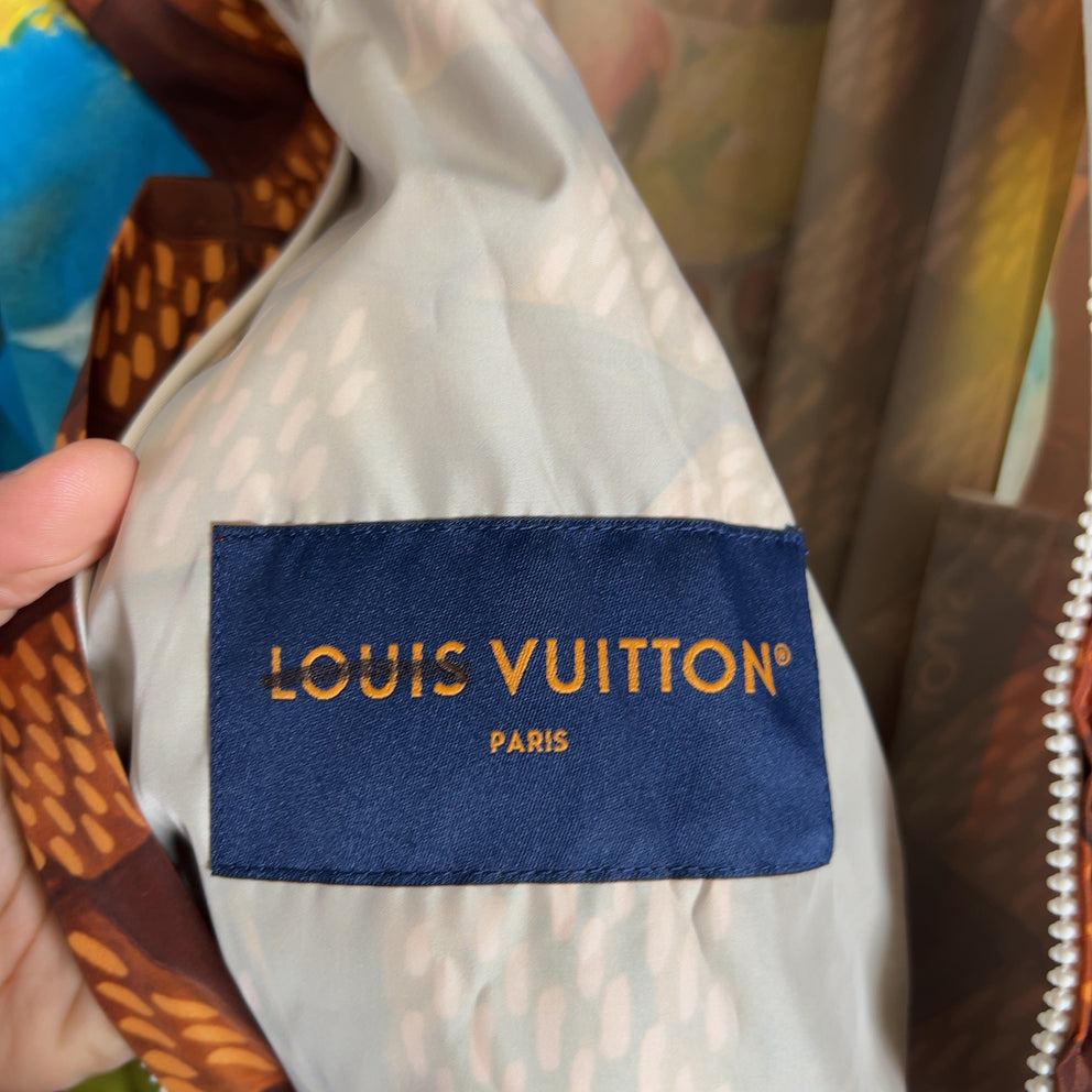 Louis Vuitton Oil Painting Checkerboard Windbreaker
