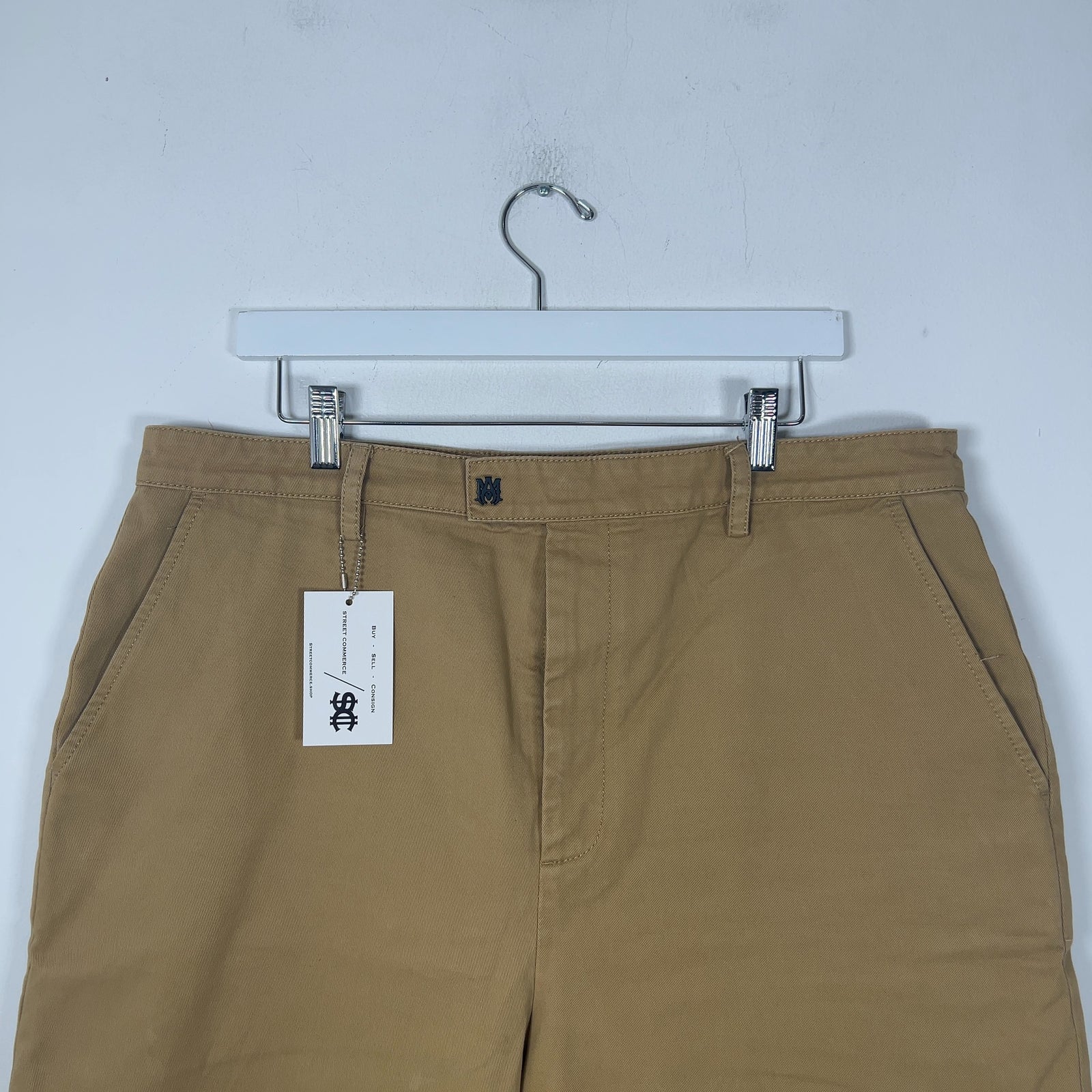 Amiri Khaki Logo Chino Shorts