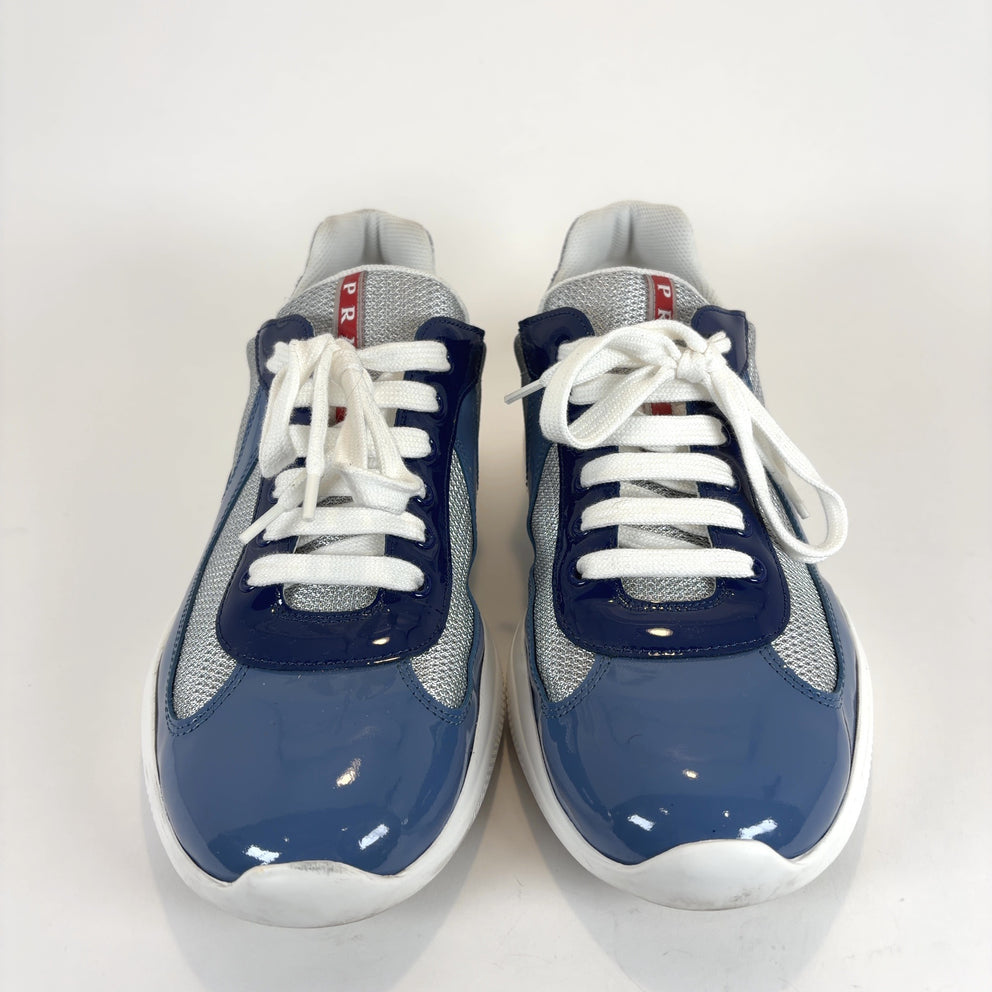 Prada Aviation Blue/Ink Patent Leather America Cups