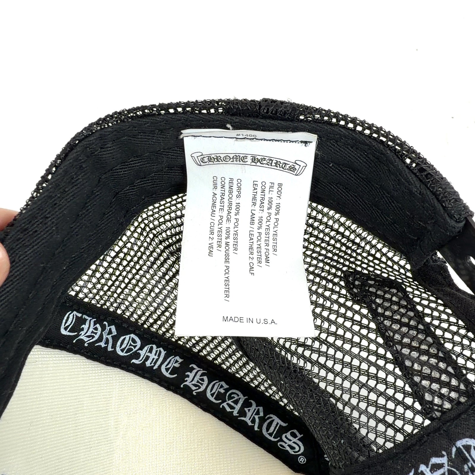 Chrome Hearts RWB Cemetary Cross Patch Trucker Hat