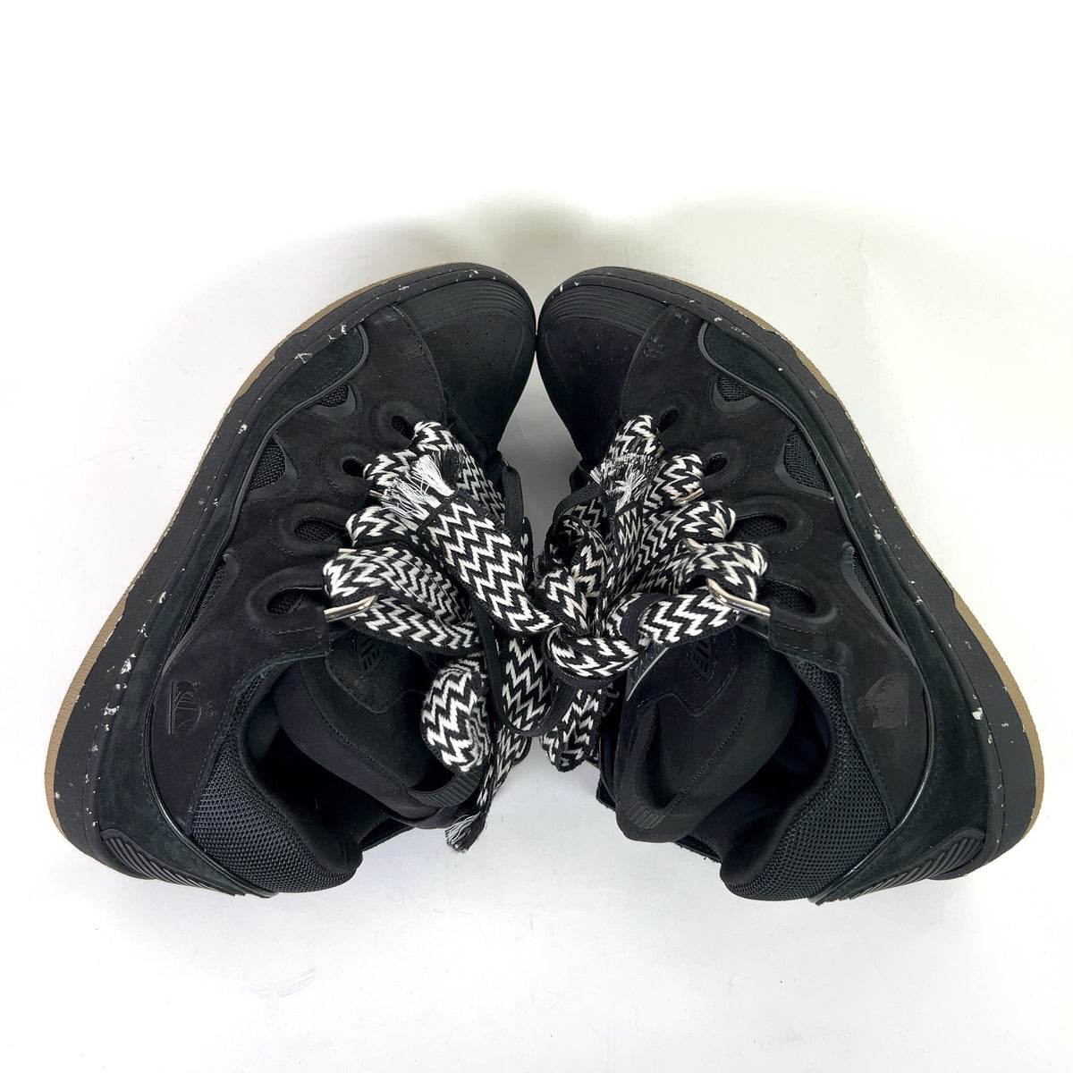 Lanvin Curb Black Suede Curb Sneakers