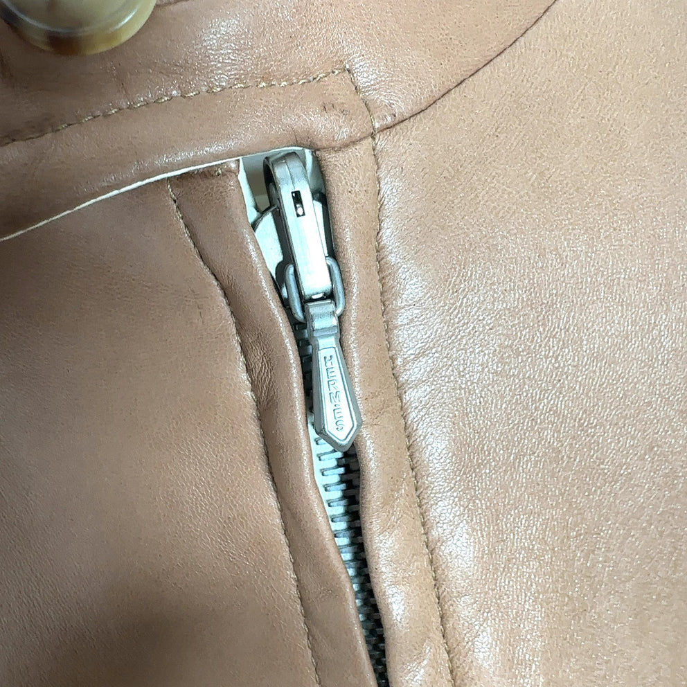 Hermes Reversible Lambskin Leather Jacket