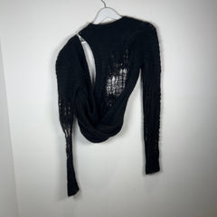 Rick Owens Black Spider Banana Knit Sweater Size S