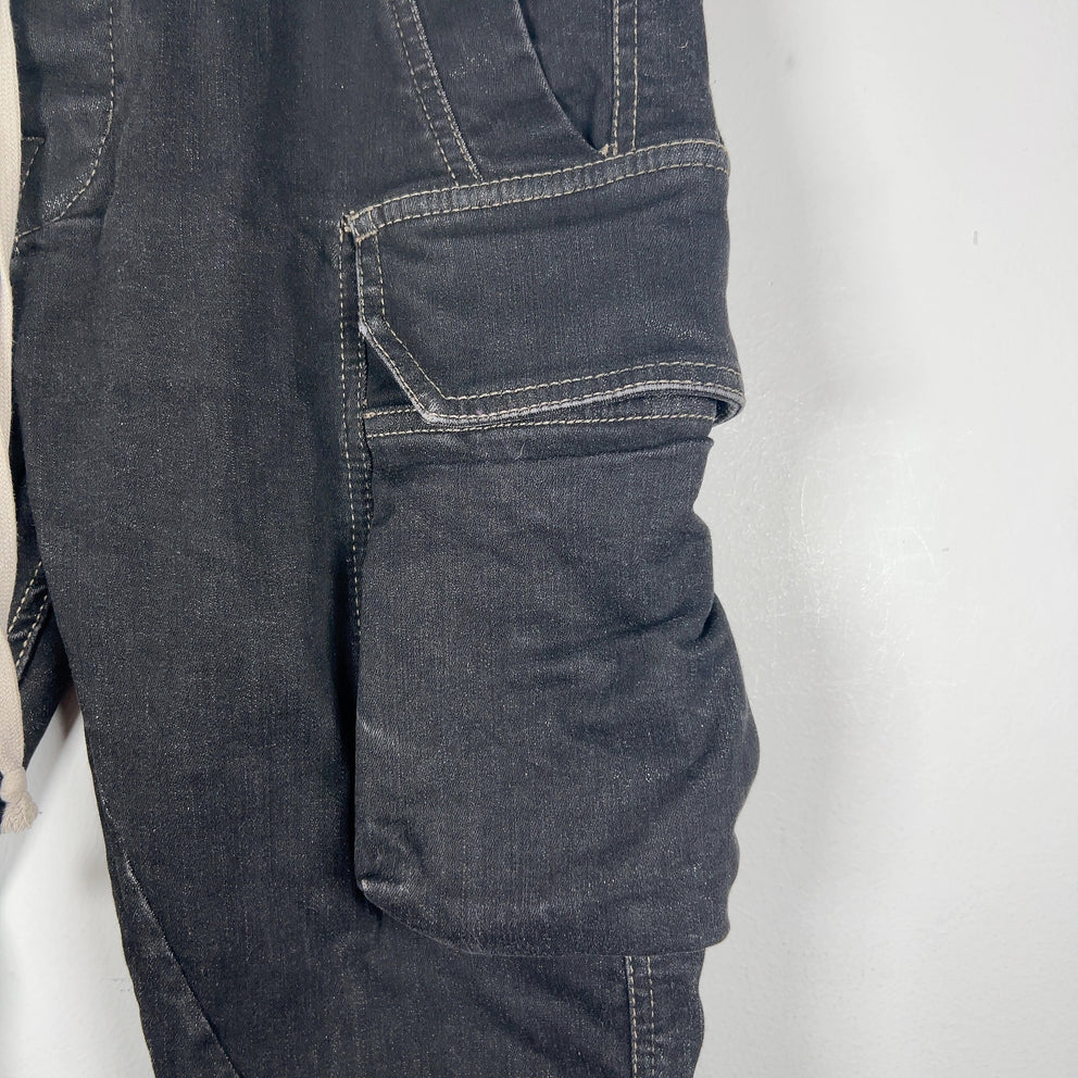 Rick Owens DRKSHDW Waxed Denim 'Mastadon' Cargo Pants