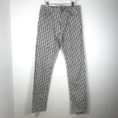 Dior Grey Jacquard Washed Denim Jeans