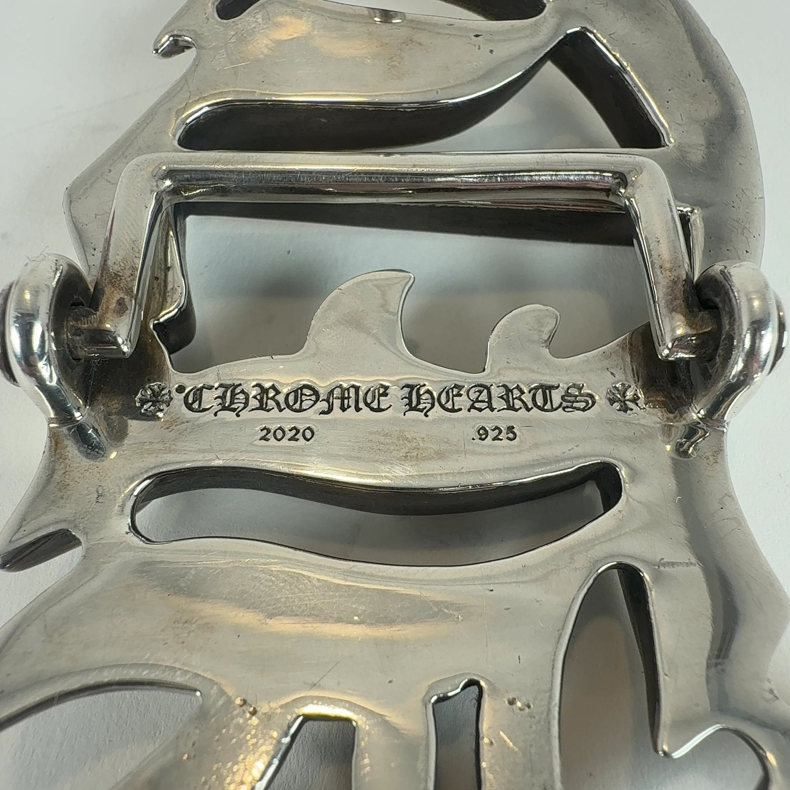 Chrome Hearts 'CH' Buckle with Pink Belt Strap
