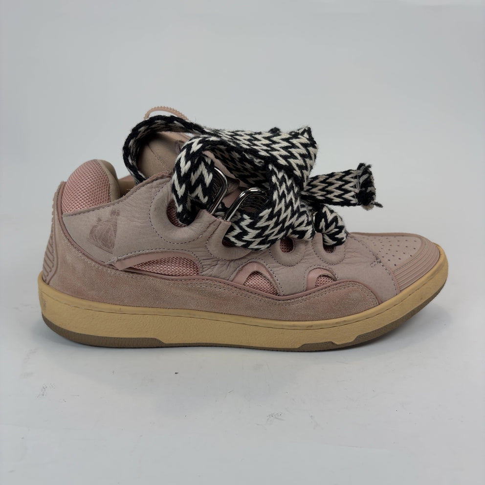 Lanvin Pale Pink Curb Lowtop Sneakers