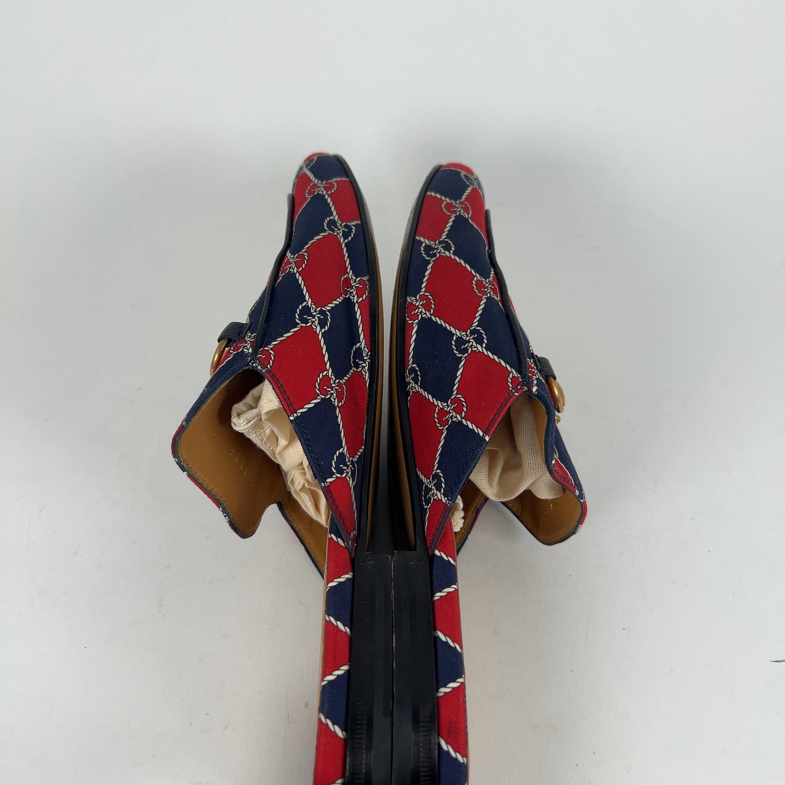 Gucci Rhombus GG Horsebit Princetown Mules