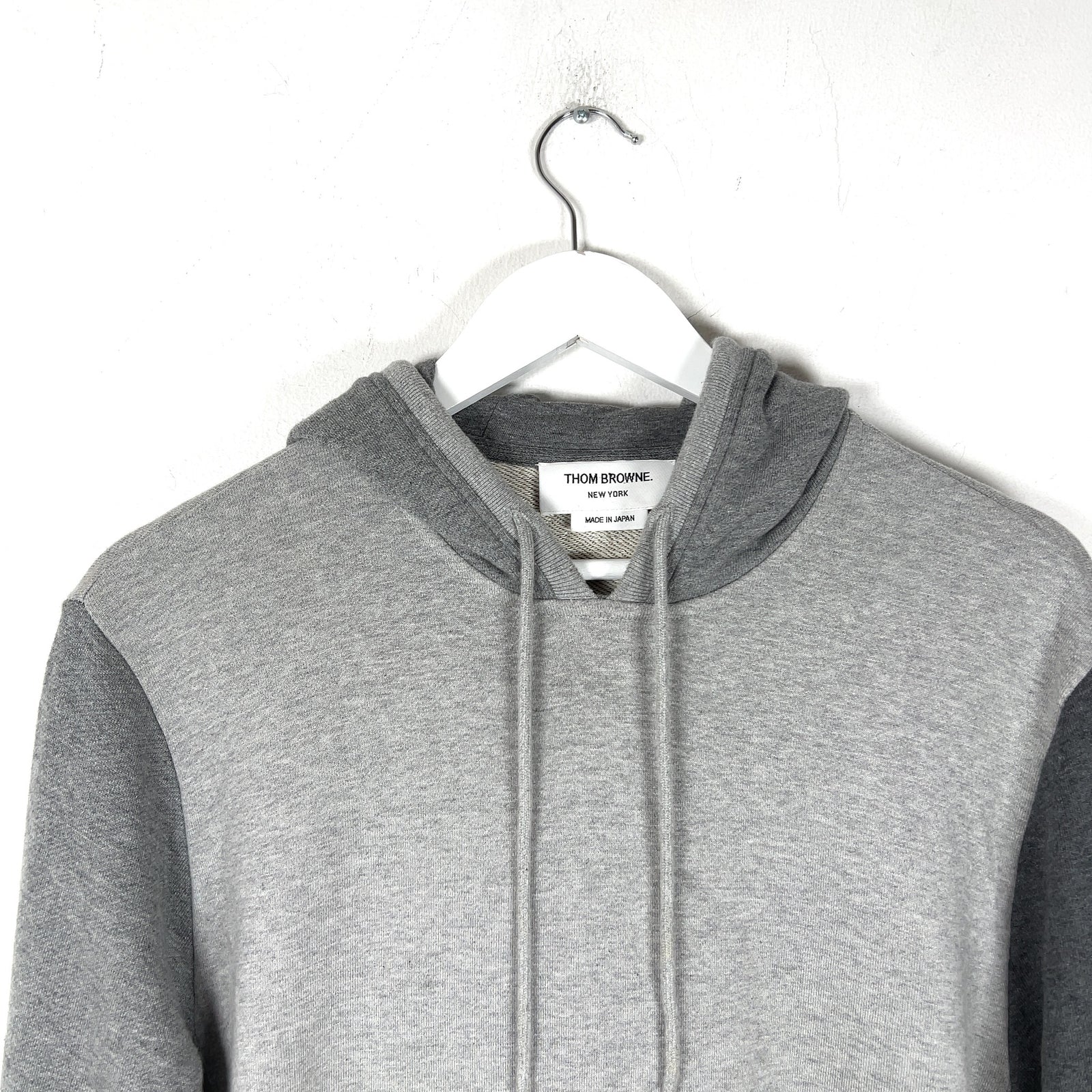 Thom Browne Grey Color Block 4-Bar Hoodie