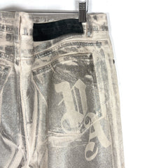 Palm Angels Silver Coated Denim Jeans
