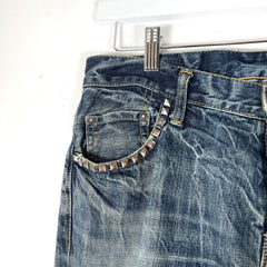 Hysteric Glamour 'Too Drunk To Fuck' Studded Lightwash Jeans