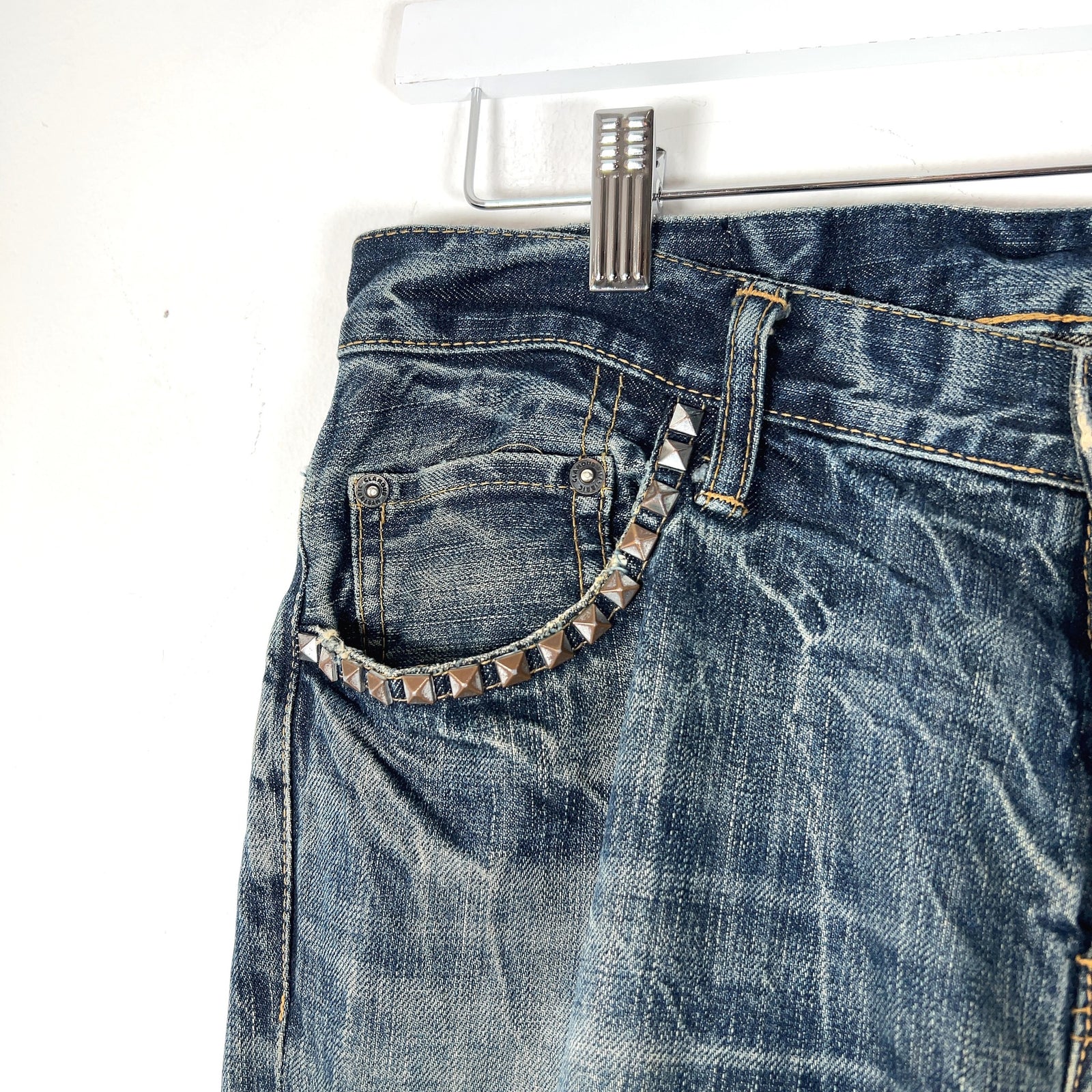 Hysteric Glamour 'Too Drunk To Fuck' Studded Lightwash Jeans