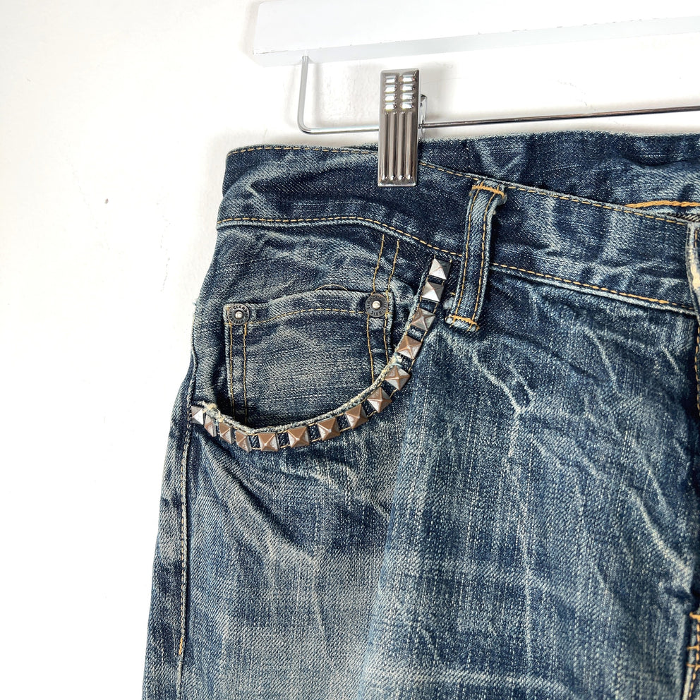 Hysteric Glamour 'Too Drunk To Fuck' Studded Lightwash Jeans