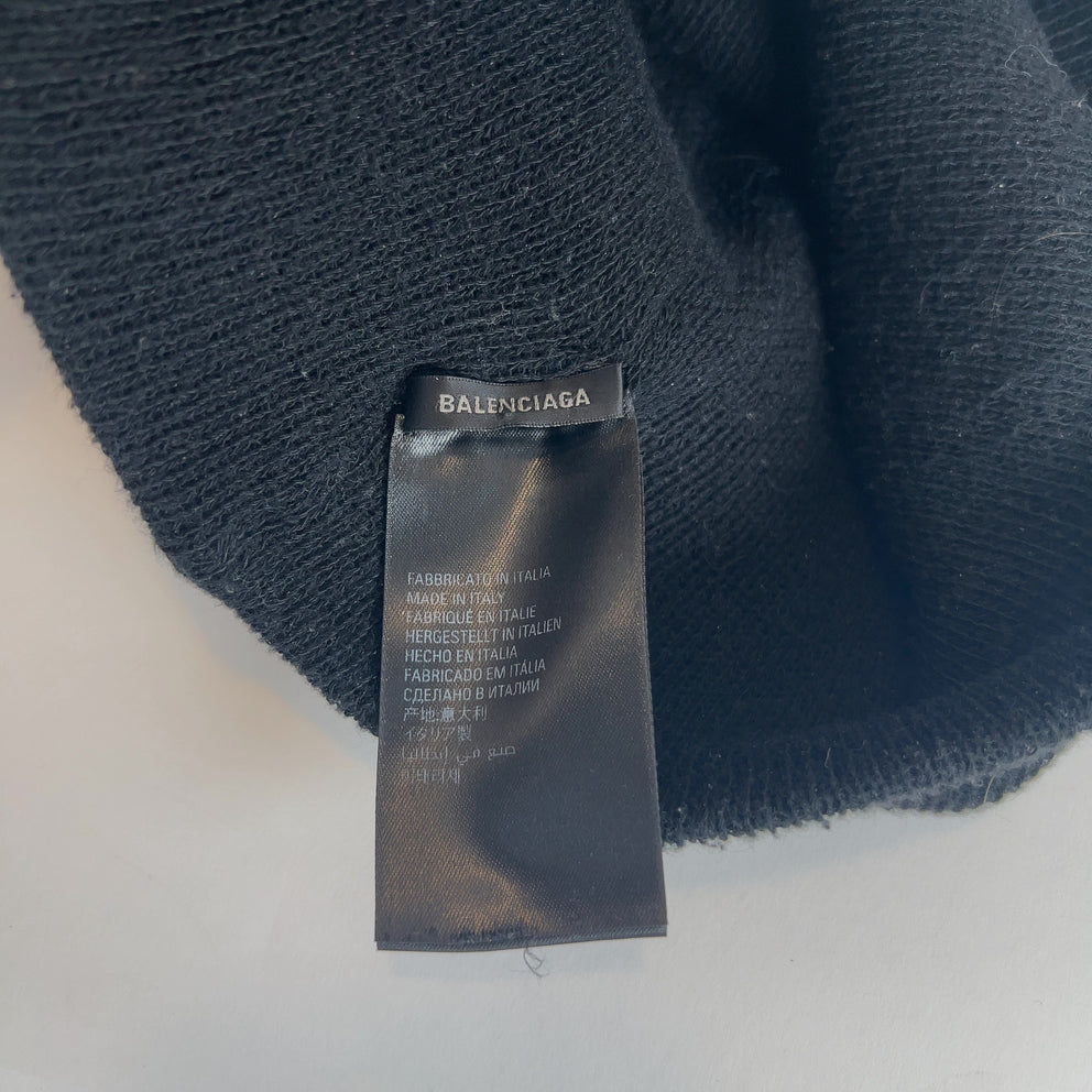Balenciaga Sport Logo Cut-Out Beanie