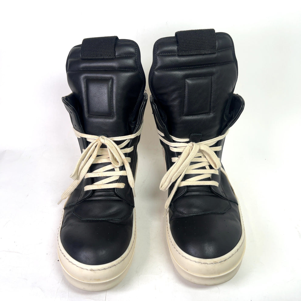 Rick Owens Black/Milk Geobasket Sneakers