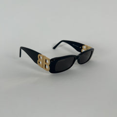 Balenciaga 'BB' Slim Rectangular Sunglasses