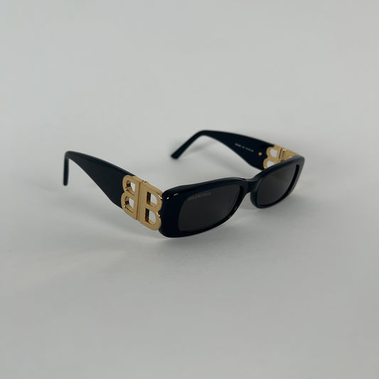 Balenciaga 'BB' Slim Rectangular Sunglasses