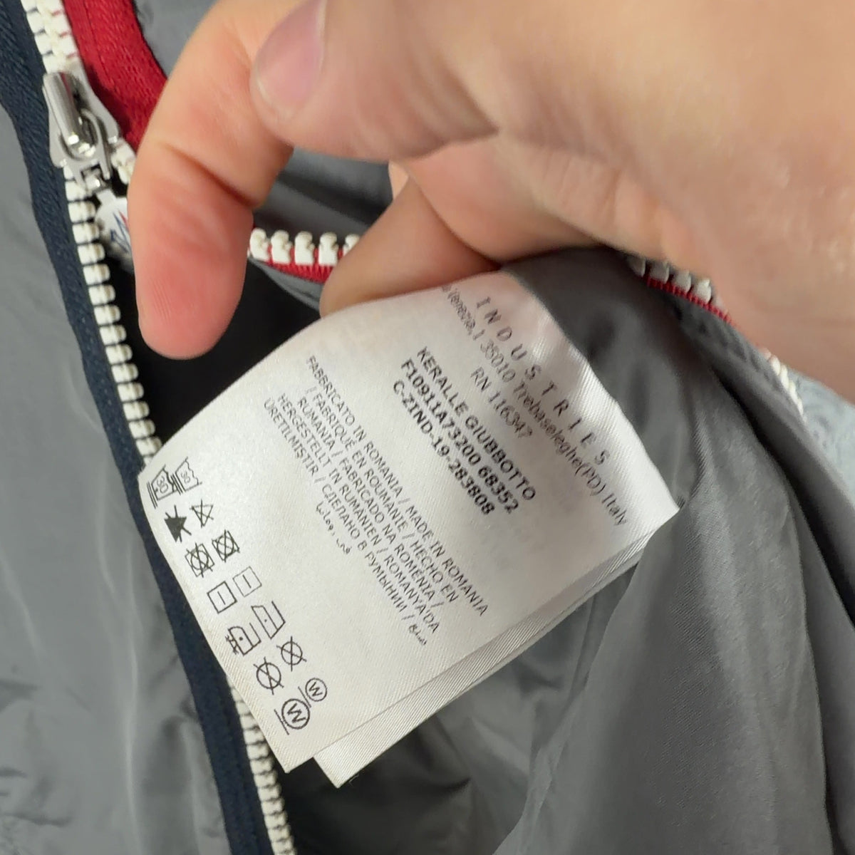 Moncler Stripped Grey Windbreaker