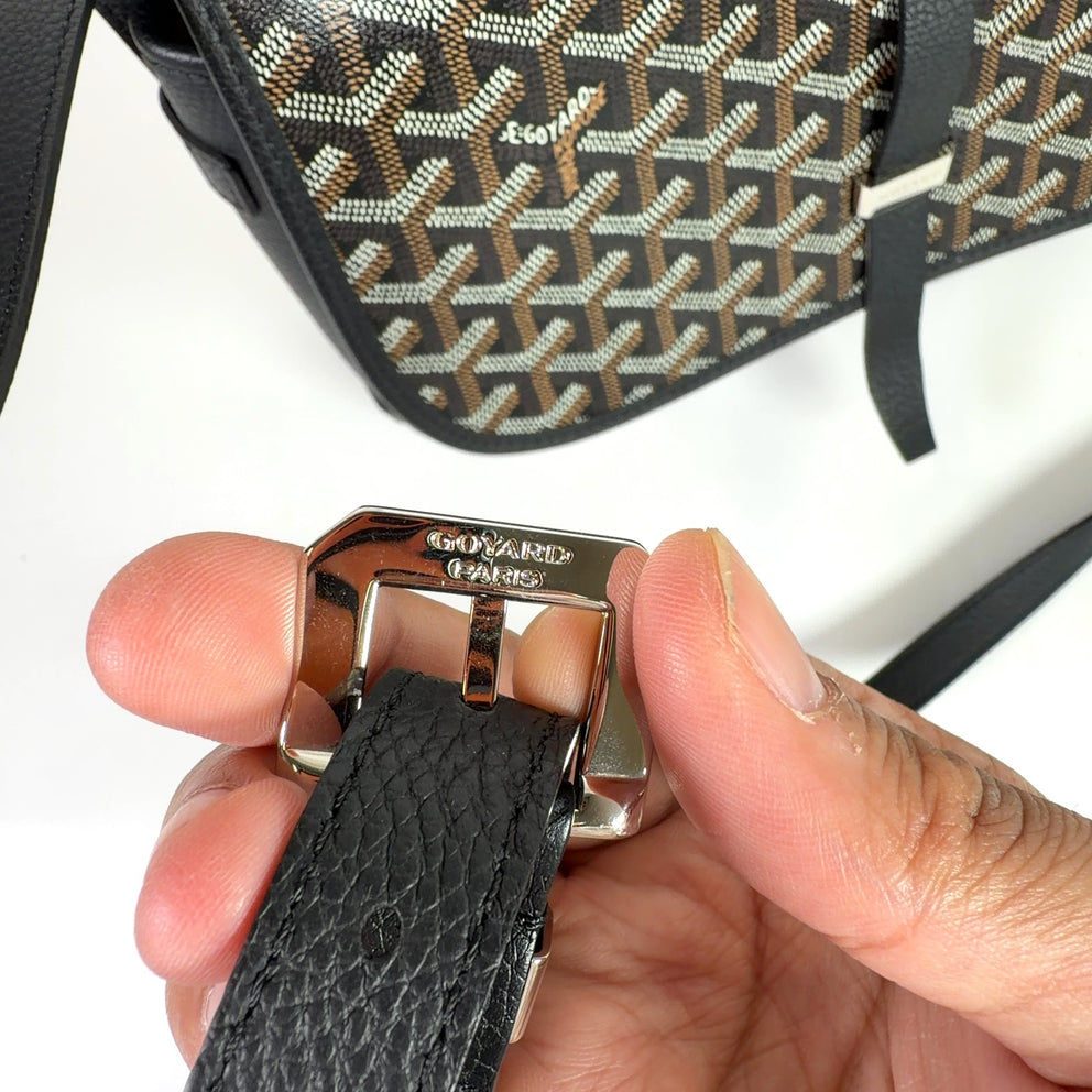 Goyard Black Belvedere II MM Messenger Bag