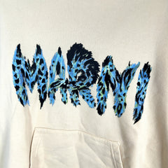 Marni Blue Spell Out Logo Hoodie